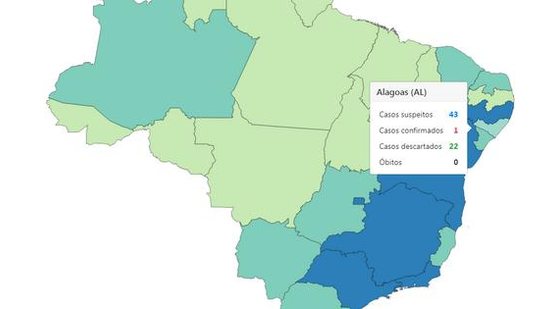 Alagoas já contabiliza 43 casos em investigação | Foto: Reprodução / Ministério da Saúde