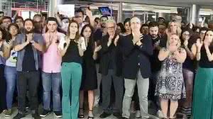 Colegas de redação homenagearam âncora | Reprodução / Redes Sociais