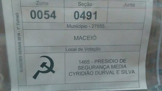 Imagem TRE-AL esclarece símbolo comunista em urna de presídio de Maceió