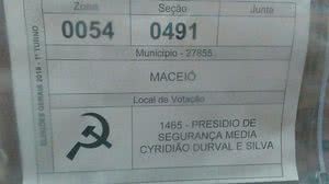 Imagem TRE-AL esclarece símbolo comunista em urna de presídio de Maceió
