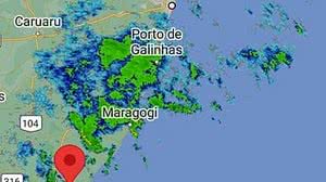 Imagem Rio Jacuípe atinge nível de atenção com risco de transbordamento em Alagoas
