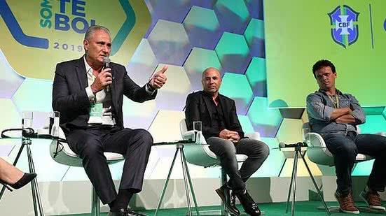 Tite, Sampaoli e Fernando Diniz | Lucas Figueiredo / CBF