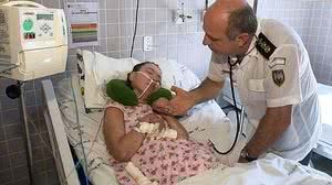 A paciente Clarinha, que ficou quase 24 anos internada em coma e morreu nesta quinta (14) em Vitória | Hospital da Polícia Militar do Espírito Santo/Instagram