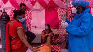 Imagem Crescem apelos na Índia por lockdown nacional