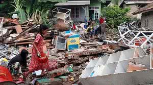 Imagem Sob risco de segundo tsunami, Indonésia está em alerta