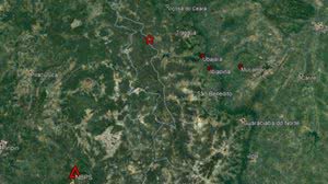 Mapa mostra locais em que o tremor foi sentido no Ceará | Reprodução/Sismos Nordeste)