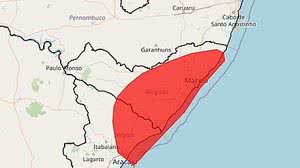 Imagem Alerta vermelho: Inmet divulga aviso de acumulado de chuva de "grande perigo" para Alagoas