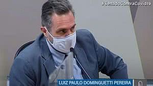 Luiz Paulo Dominguetti Pereira na CPI | Foto: Reprodução / TV Senado