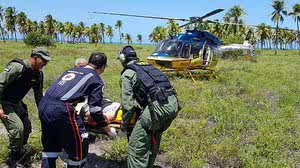 Mulher fraturou fêmur, pélvis e foi socorrida para hospital particular do Recife. | PRF/Divulgação