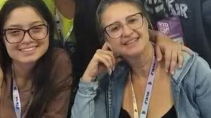 Letícia Ayumi Rodzewics Sakumoto, 20, e a mãe, Luciana Marley Rodzewics Santos, 46, estavam no helicóptero que sumiu em São Paulo | Reprodução / Folha de S. Paulo