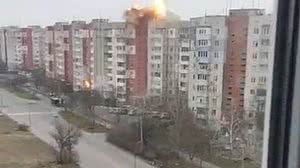 Kherson foi alvo de ataque russo | Reprodução