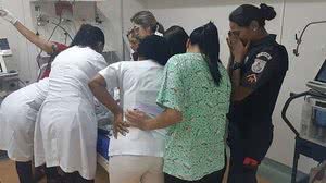 PM chorando durante atendimento de bebê | Reprodução / Redes Sociais