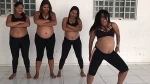 Imagem No PI, grávidas dançam a 'pisadinha' e viralizam nas redes sociais