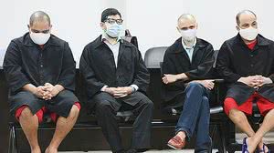 Jonathas, Erickesen (óculos), Deivison (camisa azul) e Jalves | Foto: Caio Loureiro / Ascom TJ