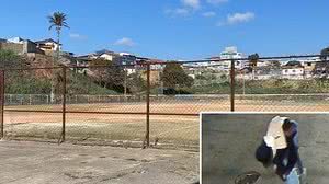 Vítima foi encontrada seminua no Campo do Grêmio Mineiro, no bairro Santo André, região Noroeste de BH | Videopress Produtora / Reprodução