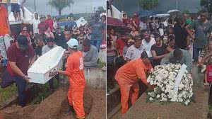 Sepultamento aconteceu na manhã deste domingo, em Rio Largo | Reprodução