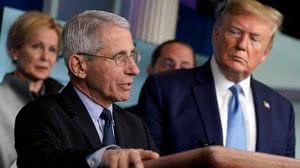Um deles é Anthony Fauci, do alto escalão da equipe de resposta ao coronavírus da Casa Branca | Foto: Evan Vucci / Associated Press