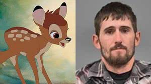 O personagem infantil e o caçador condenado | Reprodução