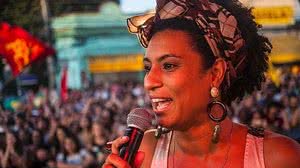 Marielle Franco em comício durante as eleições de 2016. A vereadora foi assassinada há um ano | Divulgação/PSOL