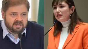 Agostinho Patrus (PSD) e Laura Serrano (Novo) discutiram no plenário da ALMG | Foto: Reprodução/ ALMG