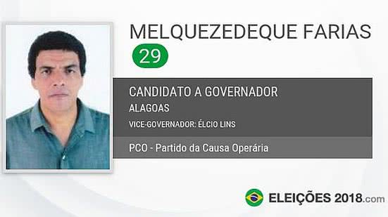 O candidato ao Governo do Estado, Melquezedeque Farias | Reprodução