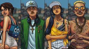 Imagem Artista da Paraíba recria Turma da Mônica como funkeiros na 'Turma do Morro'