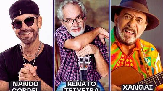 Imagem Renato Teixeira, Xangai e Nando Cordel fazem show inédito em Maceió
