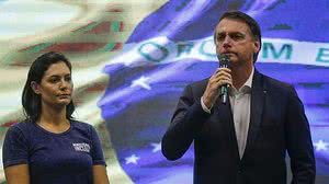O presidente da República, Jair Bolsonaro, em culto na Igreja Batista Atitude, acompanhado da esposa, Michelle Bolsonaro | Fernando Frazão/Agência Brasil