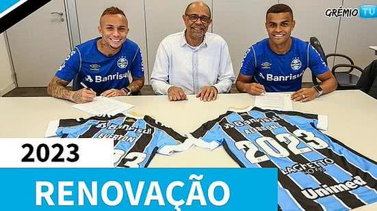 Everton Cebolinha e Alisson renovaram com o Tricolor | Divulgação / Grêmio
