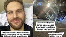 Humorista francês Paul Cabannes sofre acidente de carro em SP | Reprodução / Redes sociais