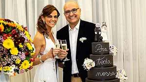 Tatiana e Augusto no casamento civil | Reprodução / iCasei