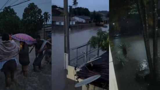 Muitas residências foram invadidas pela água, que ultrapassou as calçadas. | Foto: Reprodução