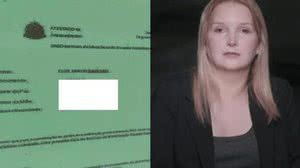 Documento adulterado usado por Elize, segundo a Polícia Civil | Foto: Marcel Snicocca/g1 e Netflix/Divulgação