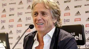 Técnico do Flamengo, Jorge Jesus, concede coletiva durante sua chegada ao clube | Diego Maranhão/AM Press & Images/Folhapress