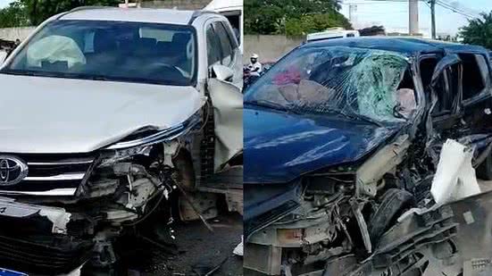 Imagem Acidente com veículos deixa homem e criança feridos na Via Expressa; vídeos