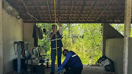 Imagem do local em que a menina foi encontrada morta no sítio da família | Polícia Científica