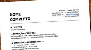 Currículo simples | Reprodução/Internet