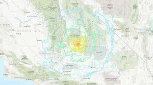 Tremor foi registrado em Ridgecrest, no Deserto do Mojave, a cerca de 160 quilômetros de Los Angeles, a uma profundidade de 8 km - 04/07/2019 | Serviço Geológico dos Estados Unidos (USGS)/Reprodução