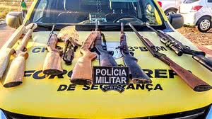 Armas e munições foram encontrados em oficina | Cortesia ao TNH1