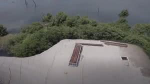 Até a manhã deste domingo, o afundamento do solo da mina 18 chegou a 1,69m | Foto: Reprodução