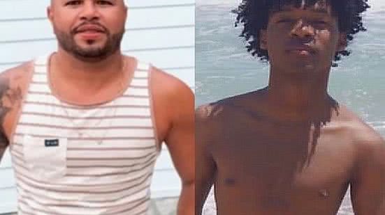 Ricardo Michell de Lima (à esquerda) é suspeito de roubar e matar Paulo Richard (à direita) após festa na Barra Nova