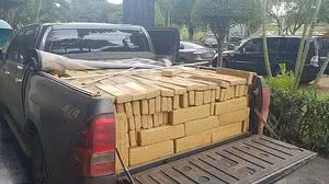 Tabletes de maconha estavam no interior do veículo | Ascom PF