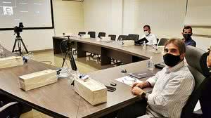 Jubson Uchôa, presidente da Ademi-AL (à direita) comanda a sessão virtual em comemoração aos 40 anos da entidade | Assessoria