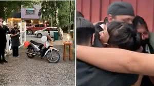 Imagem Cozinheiro que andava 14 km por dia para trabalhar ganha moto de presente