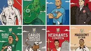 Jogadores personagens do Brasileirão 2019 | Divulgação / CBF