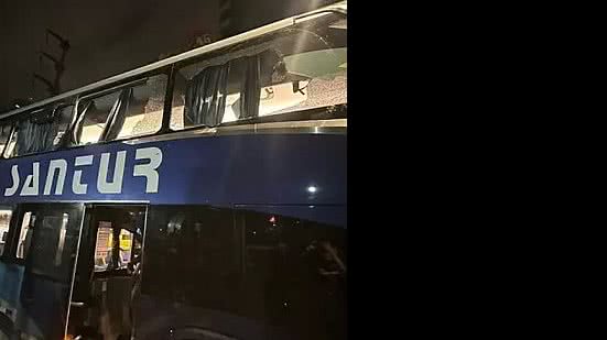 Ônibus do Fortaleza foi atacado na saída da Arena Pernambuco | Matheus Amorim / Fortaleza EC