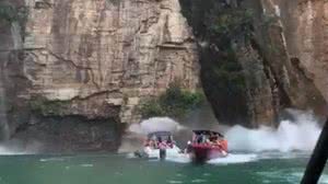 Imagem 'Nascemos de novo', diz sobrevivente que teve pernas fraturadas em queda de cânion