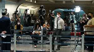 Jornalistas durante entrevista com parlamentares no Senado | Jefferson Rudy/Agência Senado