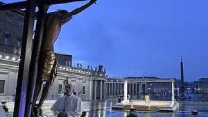 Papa Francisco concedeu a bênção Urbi et Orbi na Praça de São Pedro completamente vazia | Reprodução / Instagram