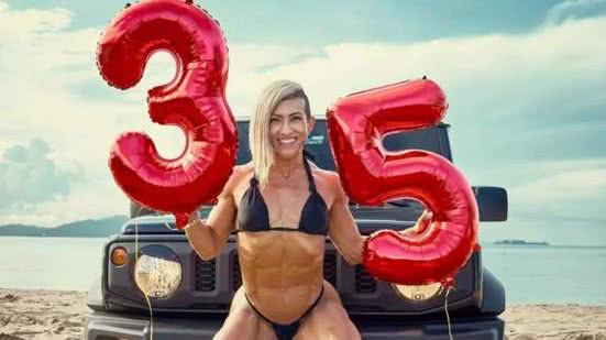 Foto tirada no dia do aniversário da fisiculturista | Foto: Instagram/@johafit14